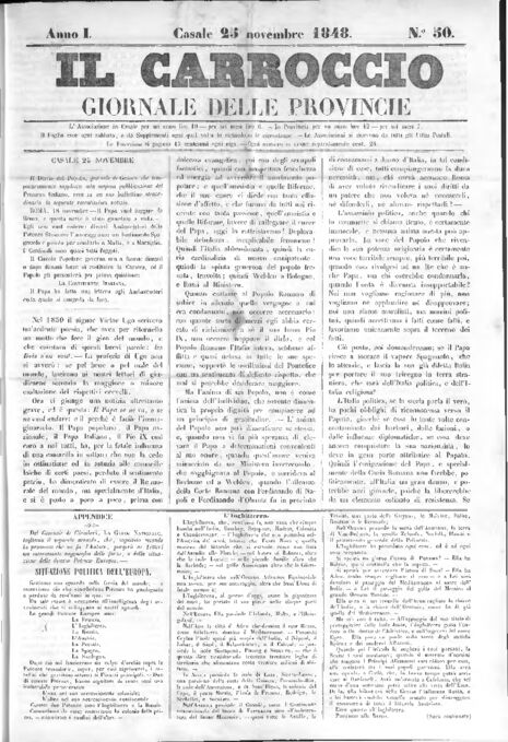 Il Carroccio - Edizione 50 del 25/11/1848